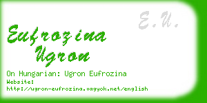 eufrozina ugron business card